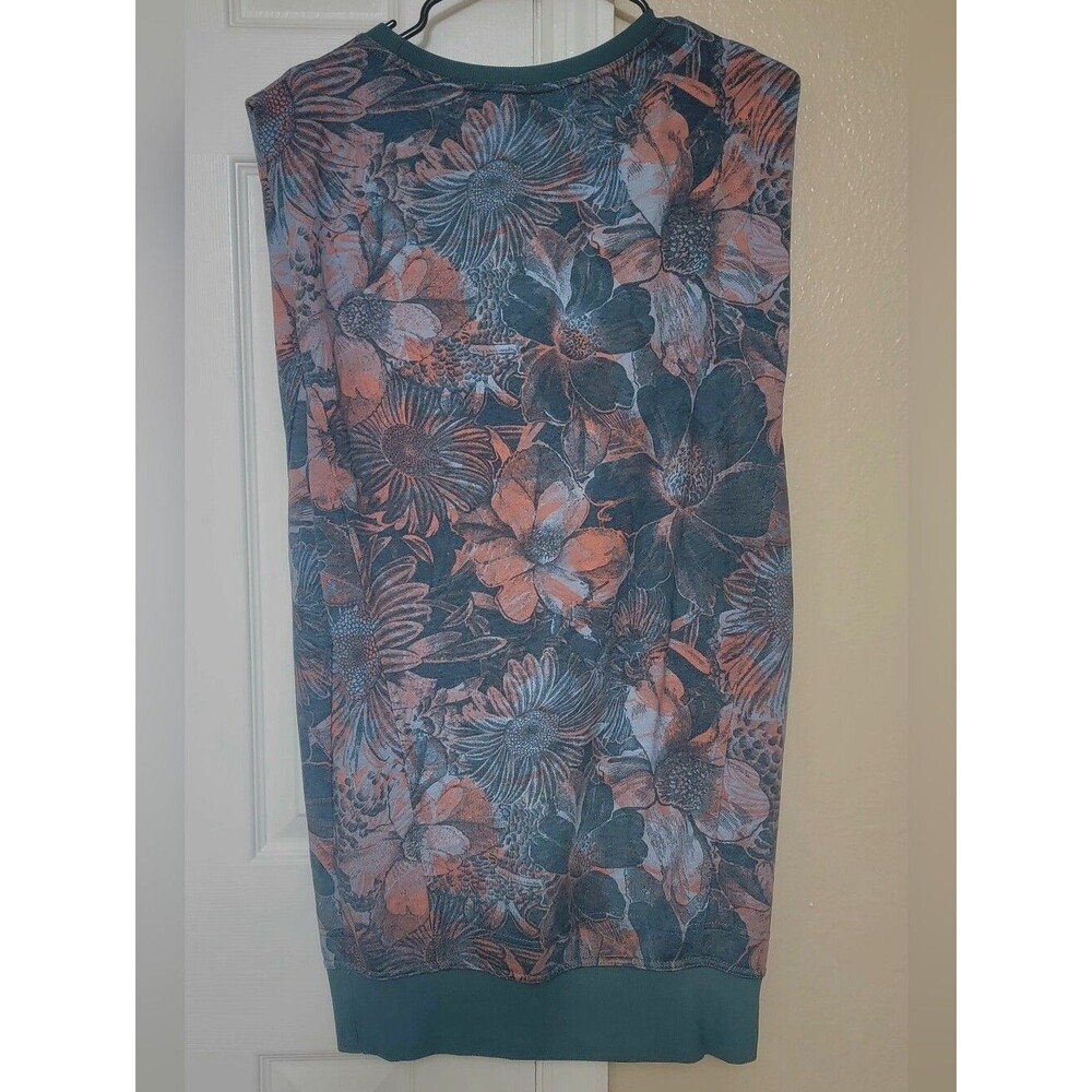 Antropologie Floral Print Tube Skirt in Teal and Coral